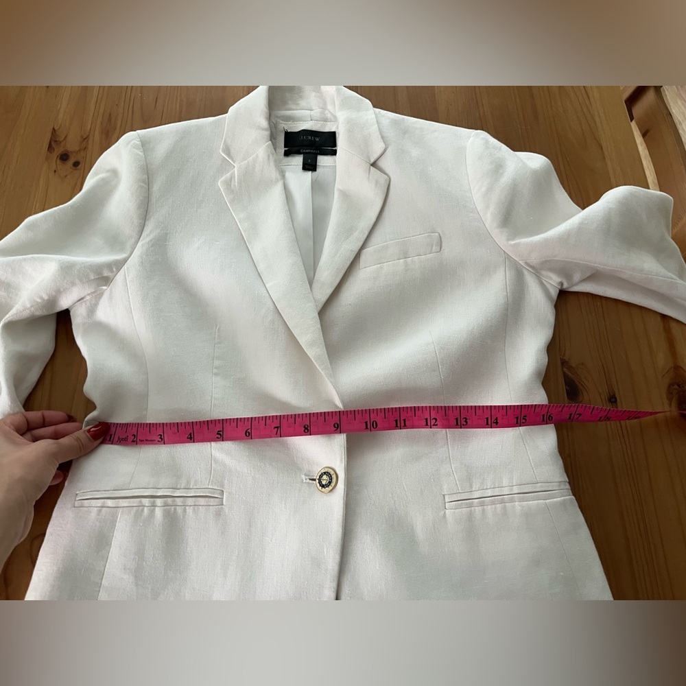 J.Crew White Linen Blazer - Picture 10 of 12